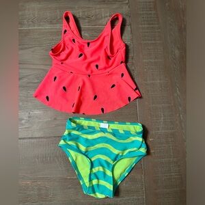 Cat & Jack watermelon 🍉 two piece swimsuit